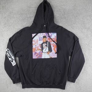 Cross Colours Hoodie Men's L Black 90s Legends Fresh Prince Bel Air Will Smith